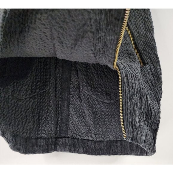 Urban Outfitters Skirt Womens Large Black Corduroy Zipper Pockets Mini - Picture 7 of 10
